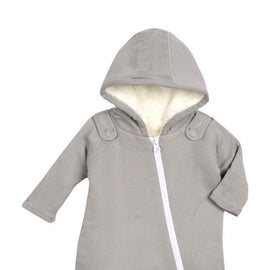 Smart Cuddly Jumpsuit + Bib - Gray