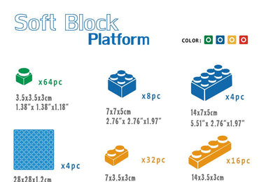 UNiPLAY Platform with 124pcs Soft Building Blocks (#UB014)